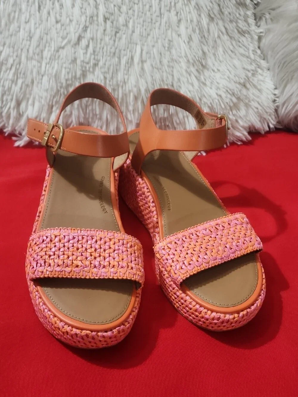 FitFlop Platfforms Woven Wedge Ankle-Strap Sandals
